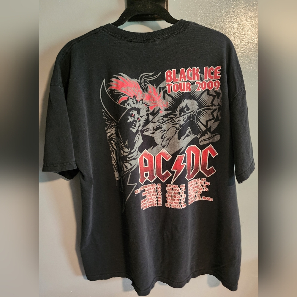 AC/DC Concert Band Tee Shirt 2009 Black Ice World Tour XL - Picture 3 of 5